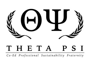 Theta Psi logo.