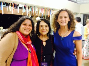 Brenda Salgado, Dolores Huerta, and Abby Reyes
