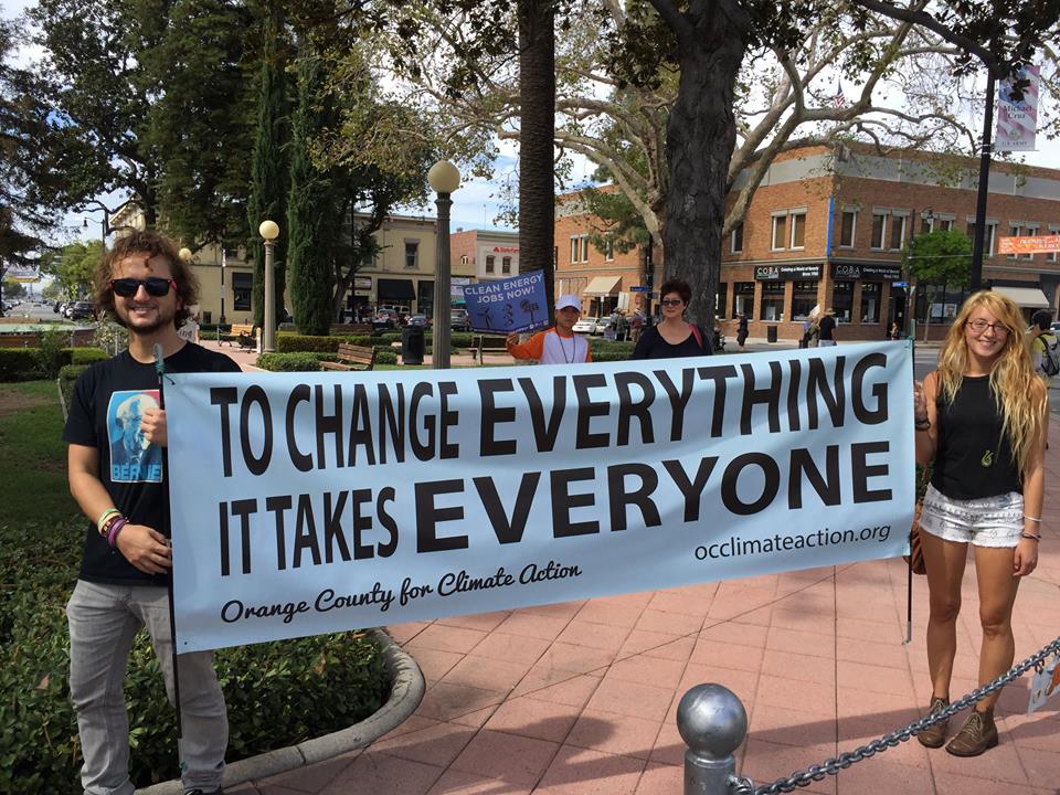 Orange County for Climate Action Rally Banner