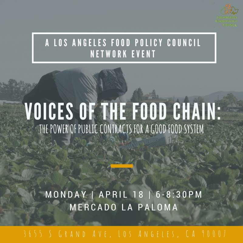 voices of the food chain event flyer