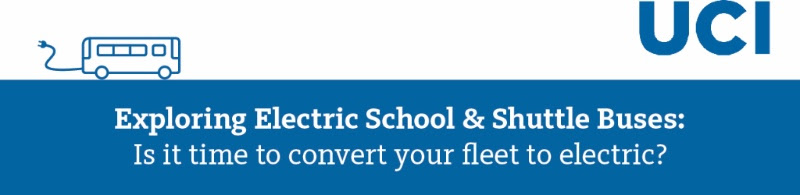 Exploring Electric School & Shuttle Buses logo.