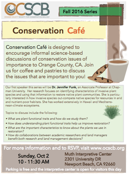 Conservation Cafe poster.
