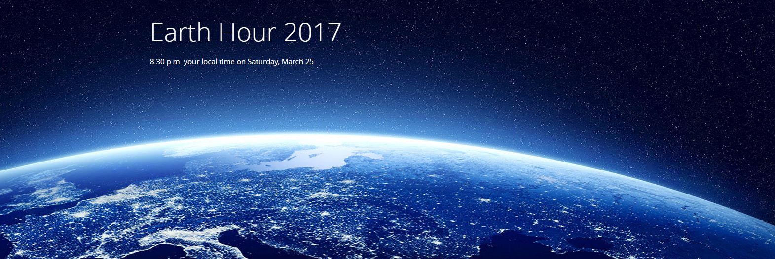 Earth Hour 2017 poster.