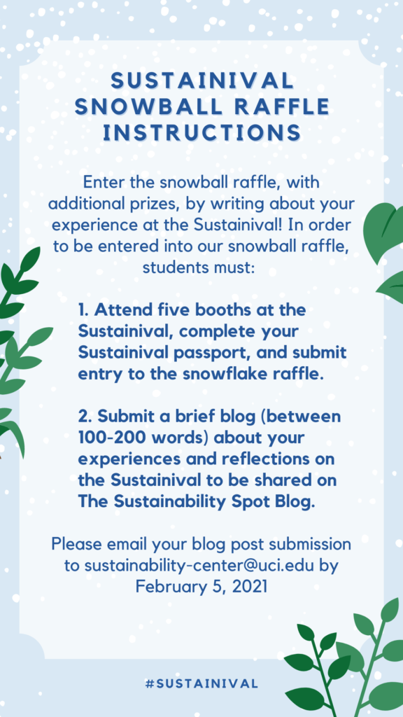 sustainival snowball raffle instructions