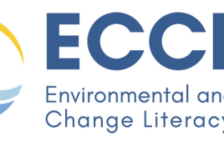 bold blue letters with e, c, c, l, p, s and Environmental Climate Change Literacy Projects