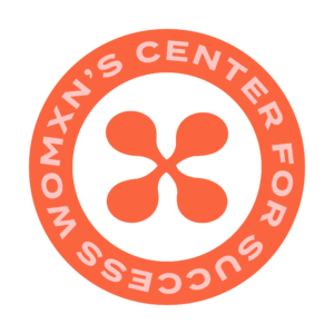 circular orange logo with x in the middle