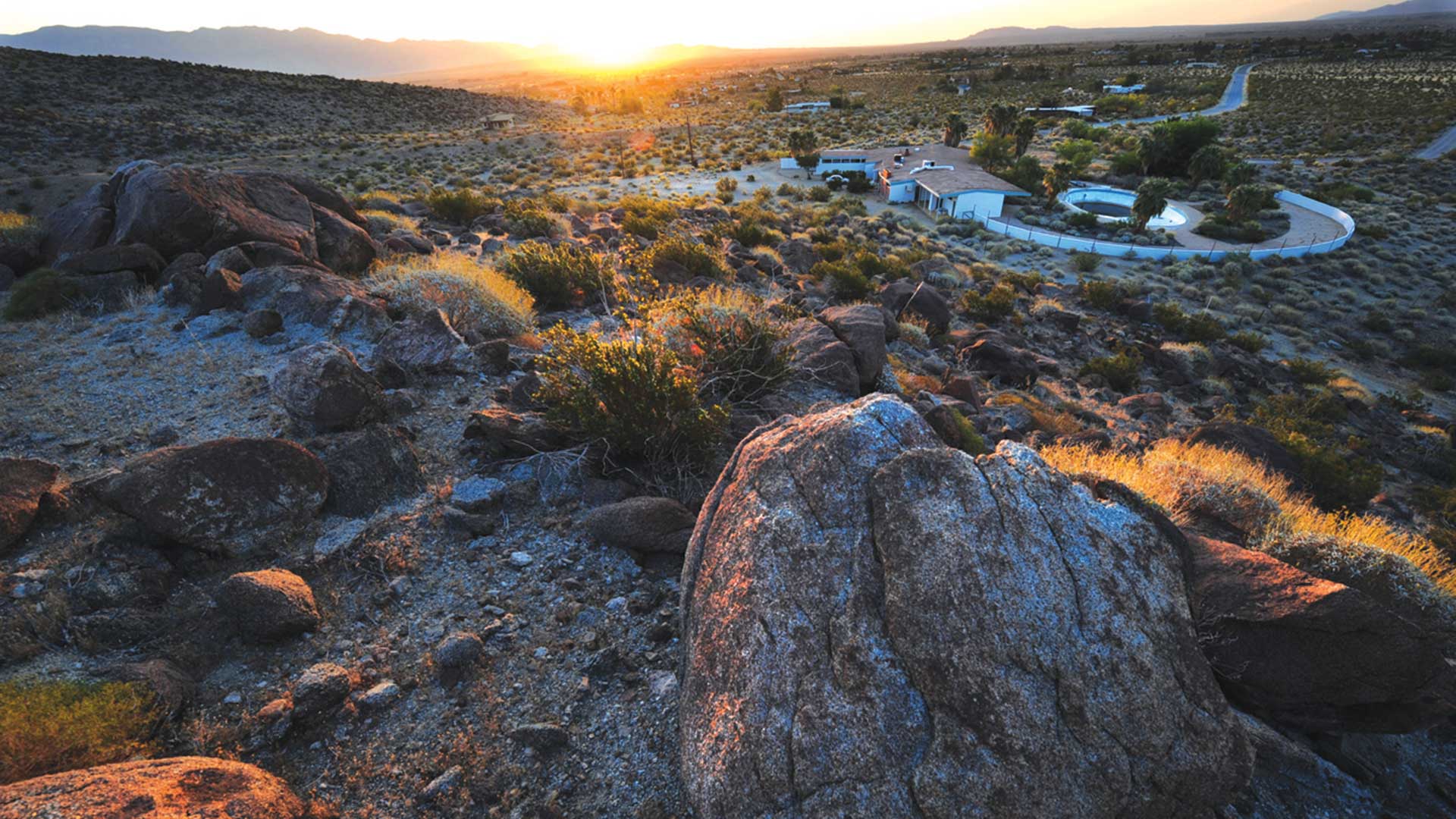 Desert at dusk